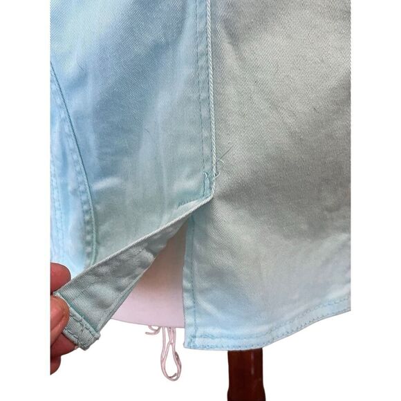 Live A Little Aqua Blue Embroidered Rhinestone Lightweight Jacket Size Medium - Picture 13 of 15